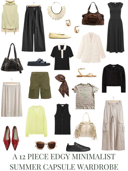 A 12 piece edgy minimalist summer capsule wardrobe. I really love the colours in this one.
Head over to my site to read the whole post and see the outfit options.

#summertrends #fashionover40 #secondhandfashion #summerstyle #secondhandfinds #minimalistfashion #capsulewardrobe  #torontostylist  #fashionstylist #torontostylists  #torontostyleblogger 
#secondhandfashion  #minimalistfashion  #capsulewardrobe  #torontostylist  #fashionstylist #torontostylists  #torontostyleblogger 

#LTKstyletip #LTKover40 #LTKSeasonal