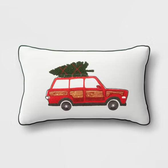 Holiday Car Lumbar Throw Pillow - Threshold™ | Target