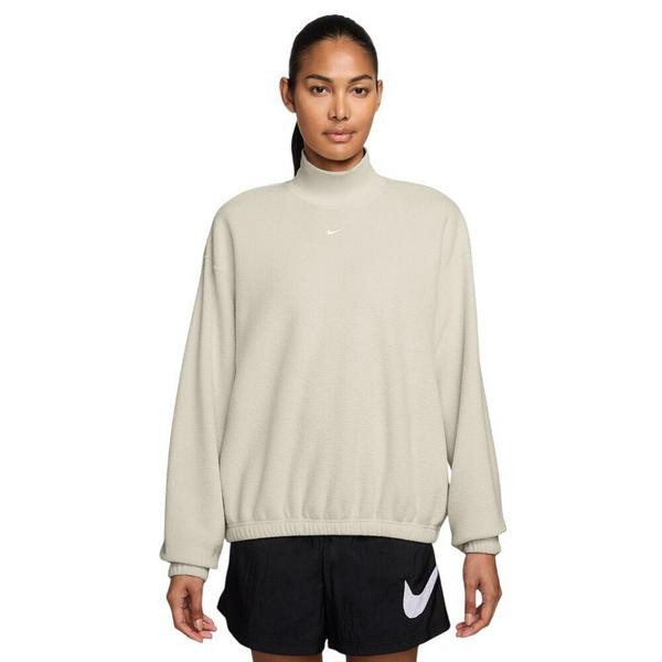 Women's Nike Sportswear Phoenix Plush Long Sleeve T-Shirt Small Light Bone/Sail | Scheels Sports