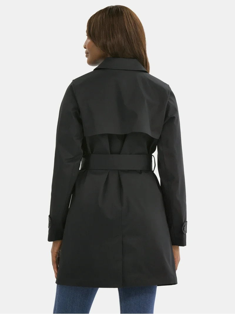 Time and Tru Women's Belted Trench Coat, Midweight, Sizes XS-2X | Walmart (US)