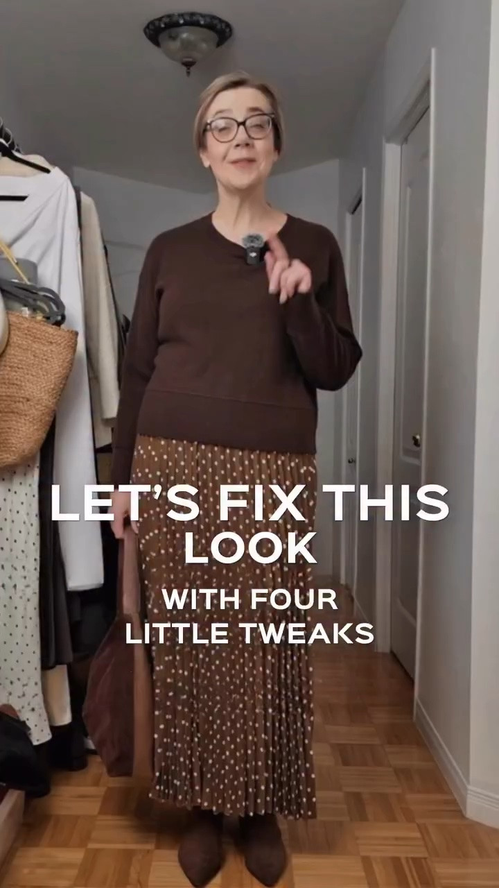 one of my favorite ways to make a simple outfit feel more put together is to add those little finishing touches. 🤎

a sweater and skirt can be an easy everyday outfit, but adding a great bag, boots, a little jewelry and doing something with your hair can completely change the look.

this is such an easy formula to recreate for fall — comfortable, practical and still feels polished.

Save this for your next fall outfit idea ⬇️ and share with a friend who loves easy, everyday style!

Follow for more easy style and beauty tips for women over 40. 🤍

fall outfits, fall outfit ideas, fall fashion, everyday fall outfits, casual fall style, sweater and skirt outfit, midi skirt outfit, brown outfit, brown fall outfit, fall wardrobe, fall styling, outfit finishing touches, elevated casual style, classic style, women over 40 style, women over 50 style, easy outfit ideas, everyday style, fall boots, fall accessories

#LTKootd #LTKOver40 #LTKSeasonal