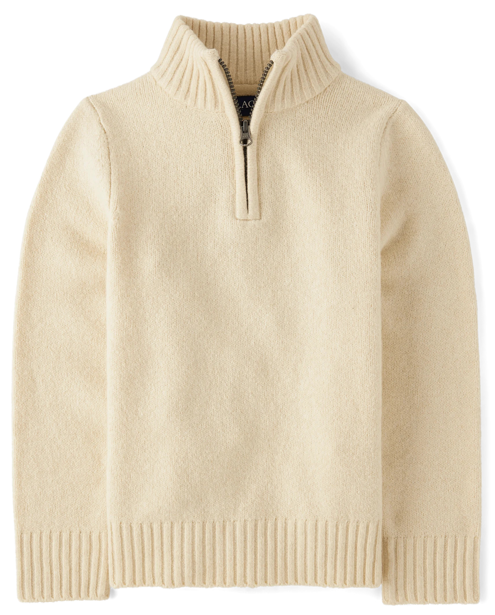Boys Half Zip Sweater - hay stack | The Children's Place
