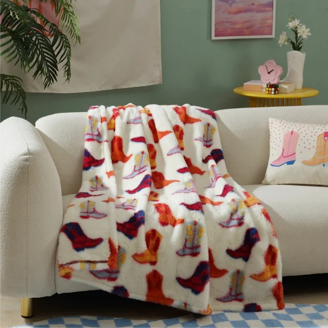 Urban Shop 50" x 60" Cowboy Western Faux Fur Throw | Walmart (US)