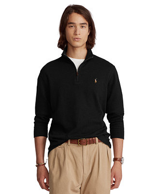Polo Ralph Lauren Men's Estate-Rib Cotton Quarter-Zip Pullover & Reviews - Sweaters - Men - Macy'... | Macys (US)
