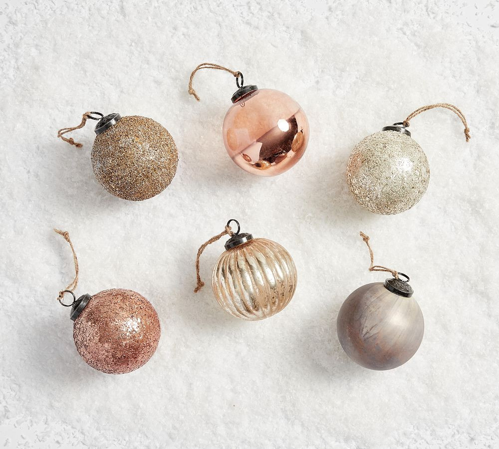 Rustic Glam Ornaments - Set of 6 | Pottery Barn (US)