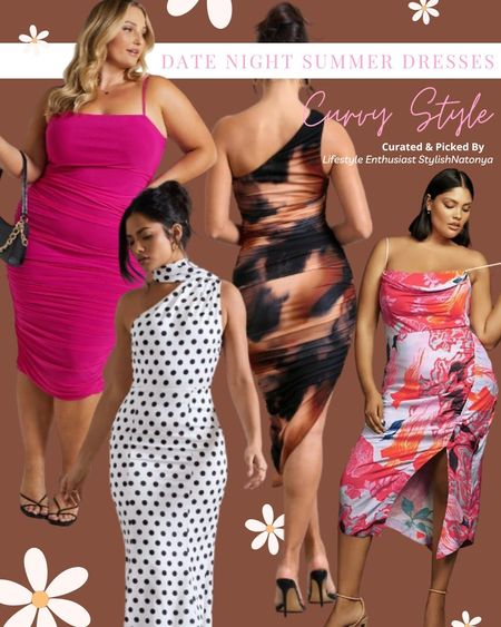 Date night summer dresses that showoff the curves and shoulders. I like these dresses because they're sassy and classy but very comfortable and stretchy for curvy body types.💖🌷🌿🥂

#LTKSeasonal #LTKmidsize #LTKstyletip