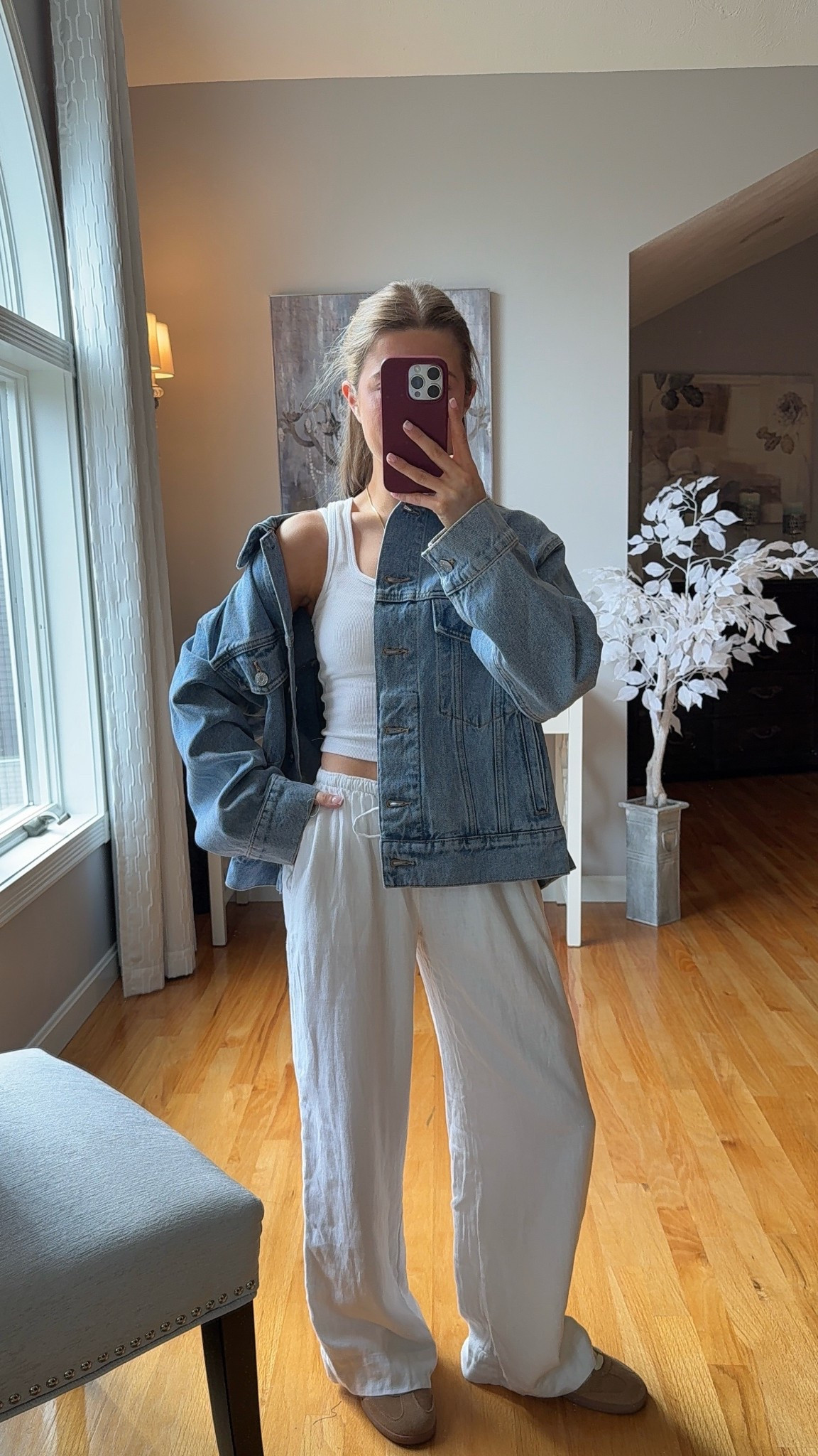 wearing a xxs short in pants and xs/s in jean jacket 

#LTKSeasonal #LTKU #LTKootd