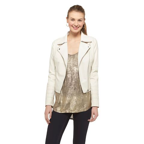 Junior's Faux Leather Moto Jacket - Xhilaration | Target