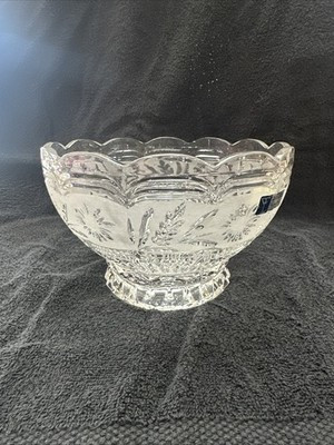 Zajecar Yugoslavia 24% Lead Cut Crystal Pedestal Bowl Vintage Piece small chip. | eBay US