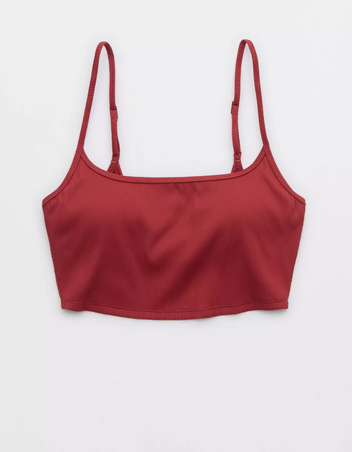 Aerie Ribbed Scoop Longline Bikini Top | Aerie