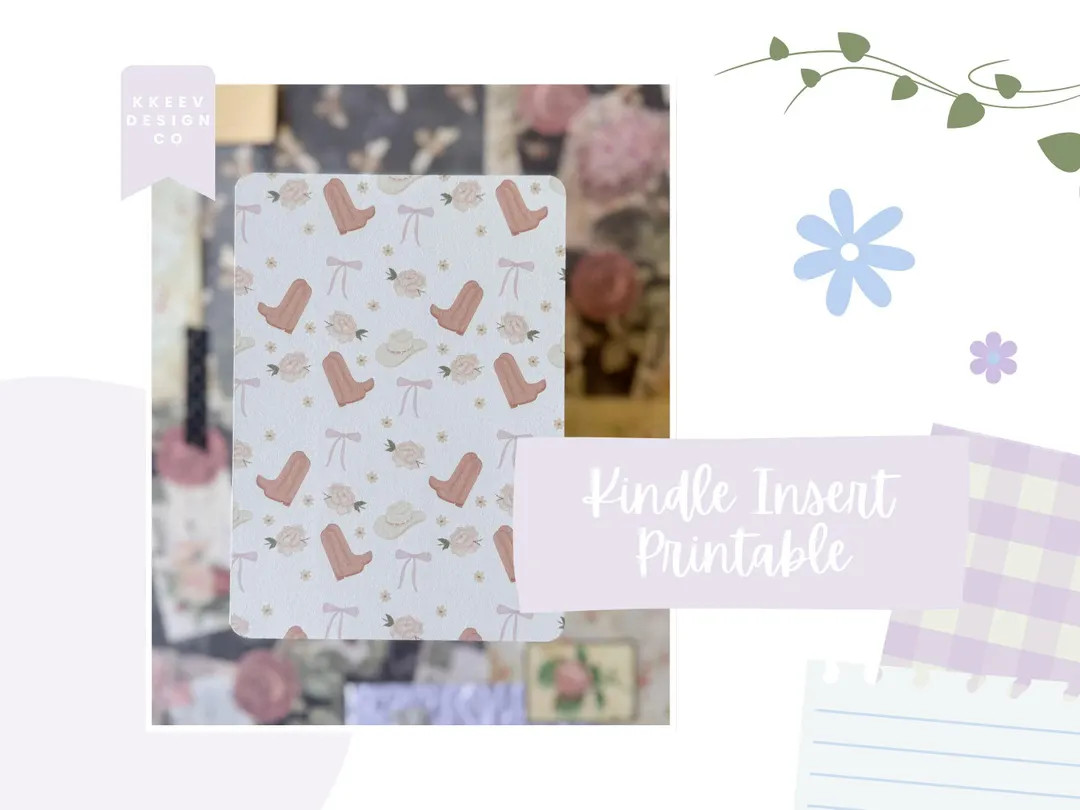 Cowgirl Kindle Insert Printable | Western Kindle Accessory (digital Download) - Etsy | Etsy (US)