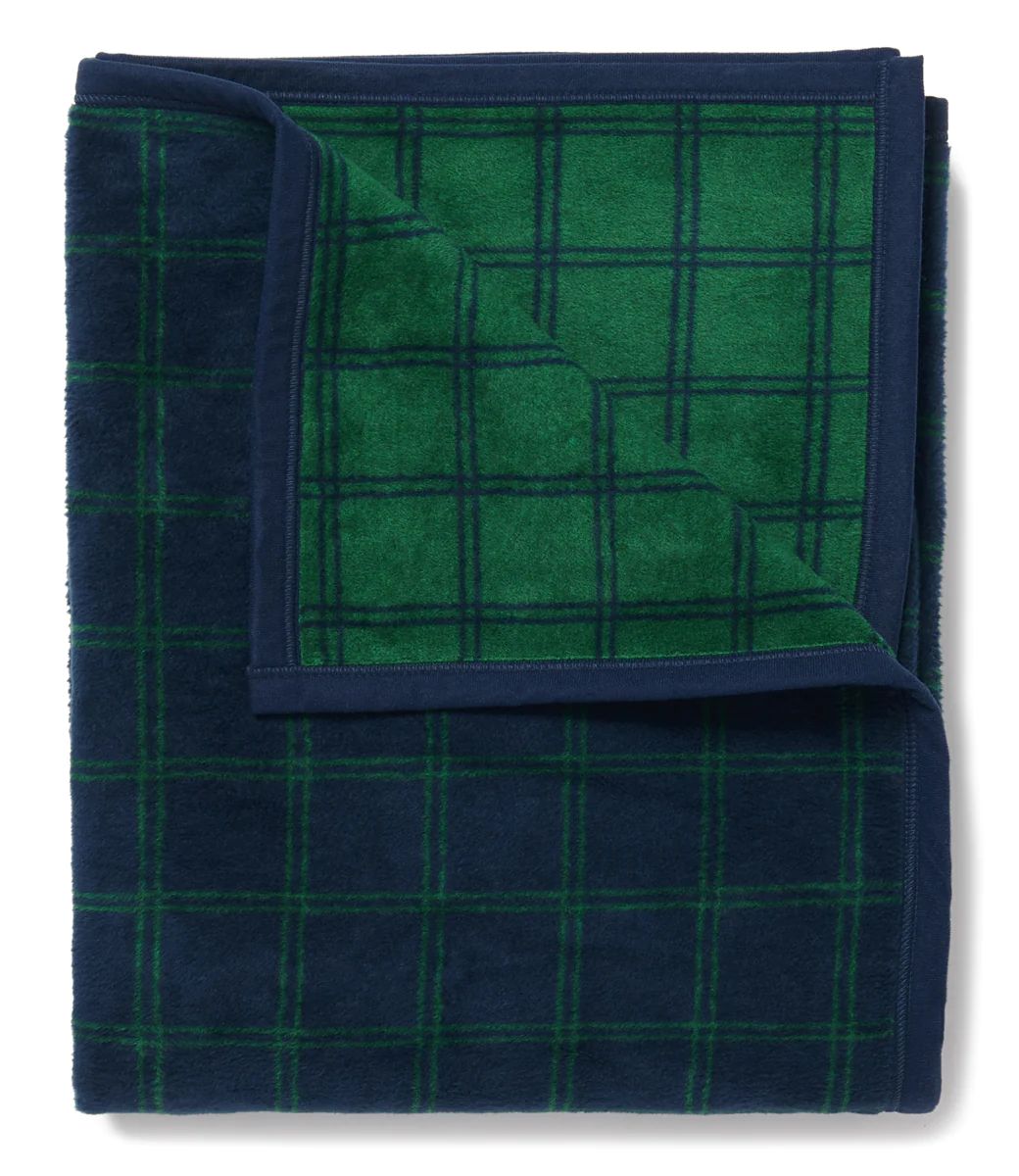 Window Pane Plaid Blue & Green Blanket | ChappyWrap