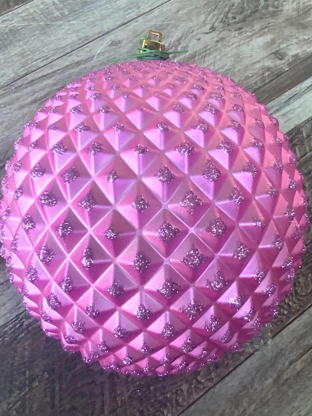 Pink Ornament, Orchid, Durian Design, Glitter Accents, Ball Ornament, 6” Diameter - Etsy | Etsy (US)