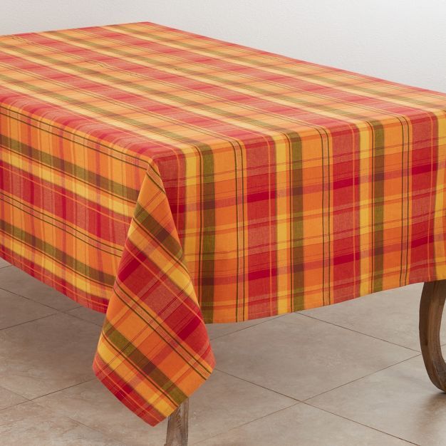 Saro Lifestyle Harvest Plaid Table Tablecloth | Target