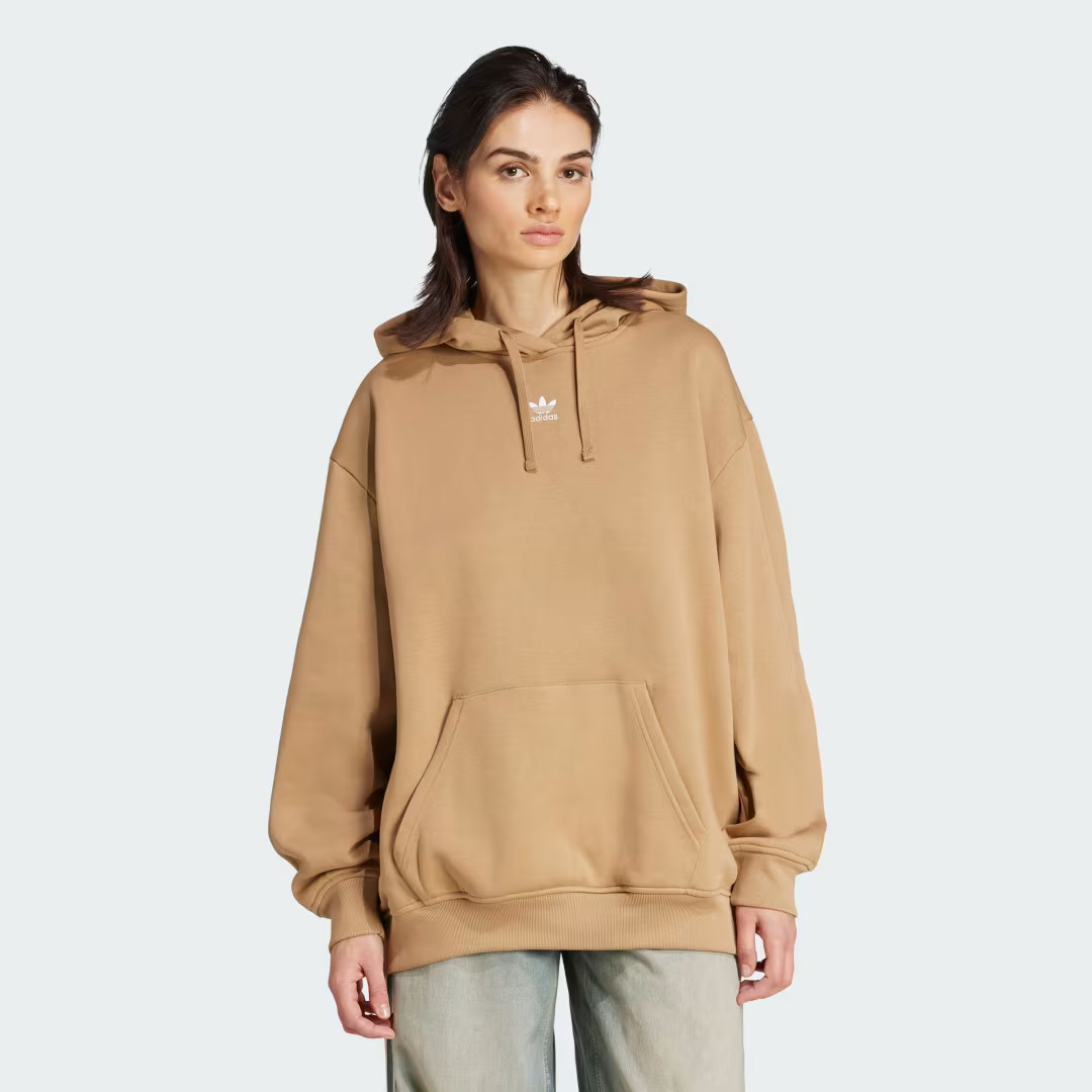 adidas Essentials Oversized Fleece Hoodie - Brown | Free Shipping with adiClub | adidas US | adidas (US)