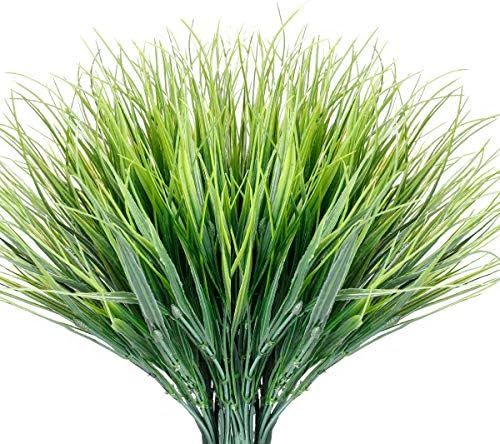 JEMONG 12 Bundles Artificial Grasses Outdoor UV Resistant Fake Grass No Fade Faux Plastic Plants ... | Amazon (US)
