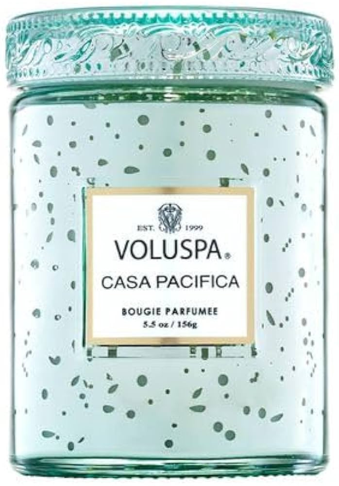Voluspa Casa Pacifica Candle | Small Glass Jar | 5.5 Oz. | 50 Hour Burn Time | Hand-Poured Coconu... | Amazon (US)