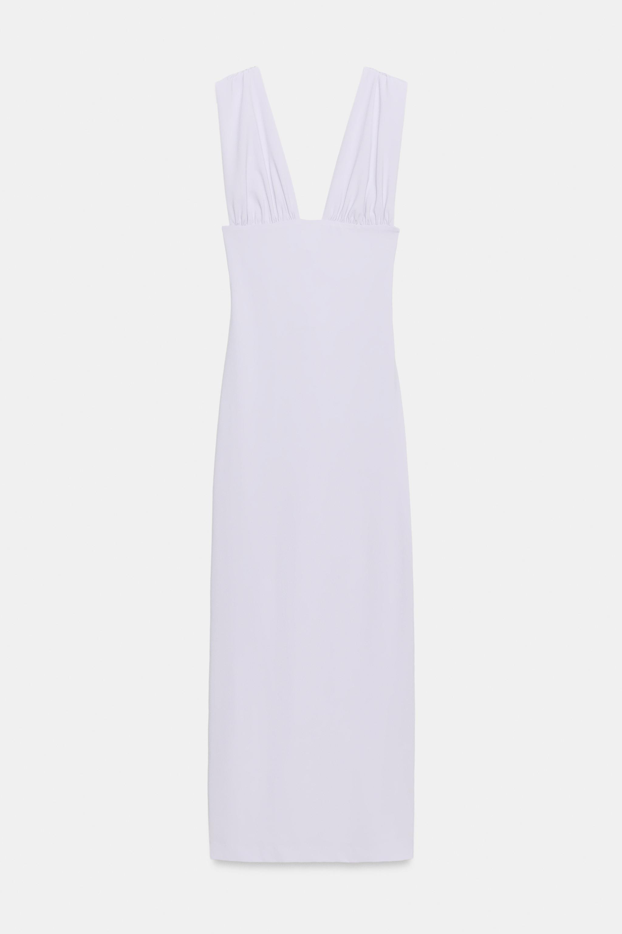 MIDI DRESS WITH LACE-UP DETAIL | Zara UK