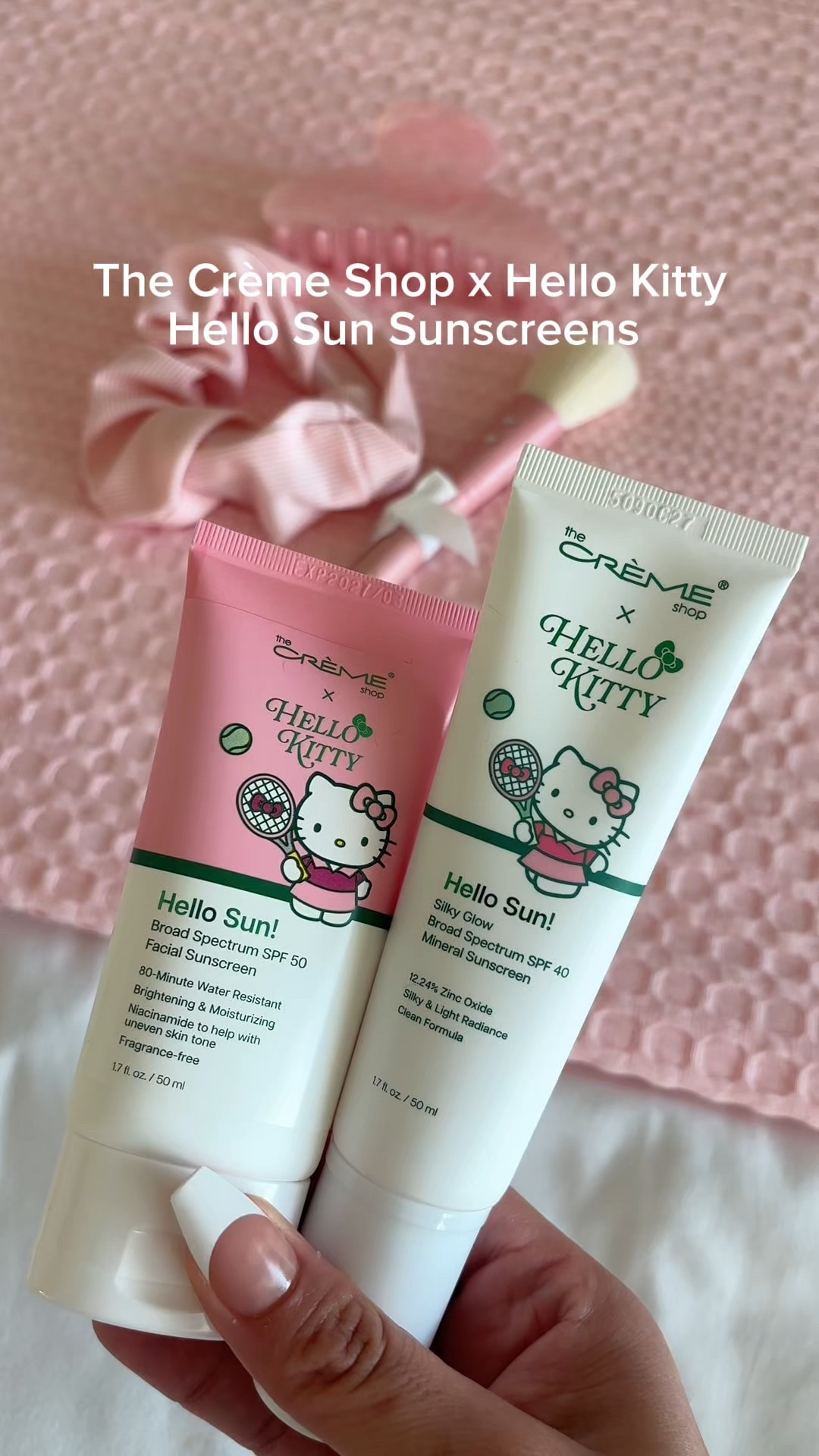 ☀️ The Crème Shop x Hello Kitty Hello Sun! Sunscreens are here 💖✨
SPF 50: fragrance-free, water resistant, brightening 🌸
SPF 40: mineral, radiant glow, no white cast 💅
Available now at Ulta + lgbeauty.com 🛍️


#LTKBeauty