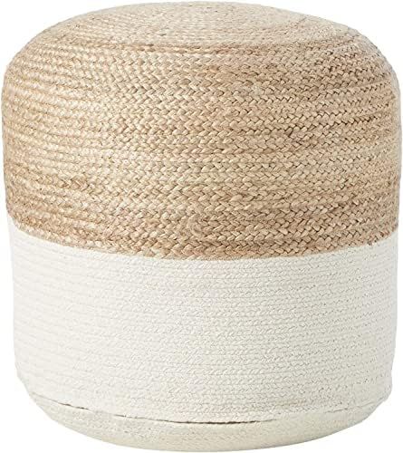Beautiful Indian Handmade Colorfull Pure Jute Pouf Cover ,Ottoman Great for Living Room Bedroon (... | Amazon (CA)