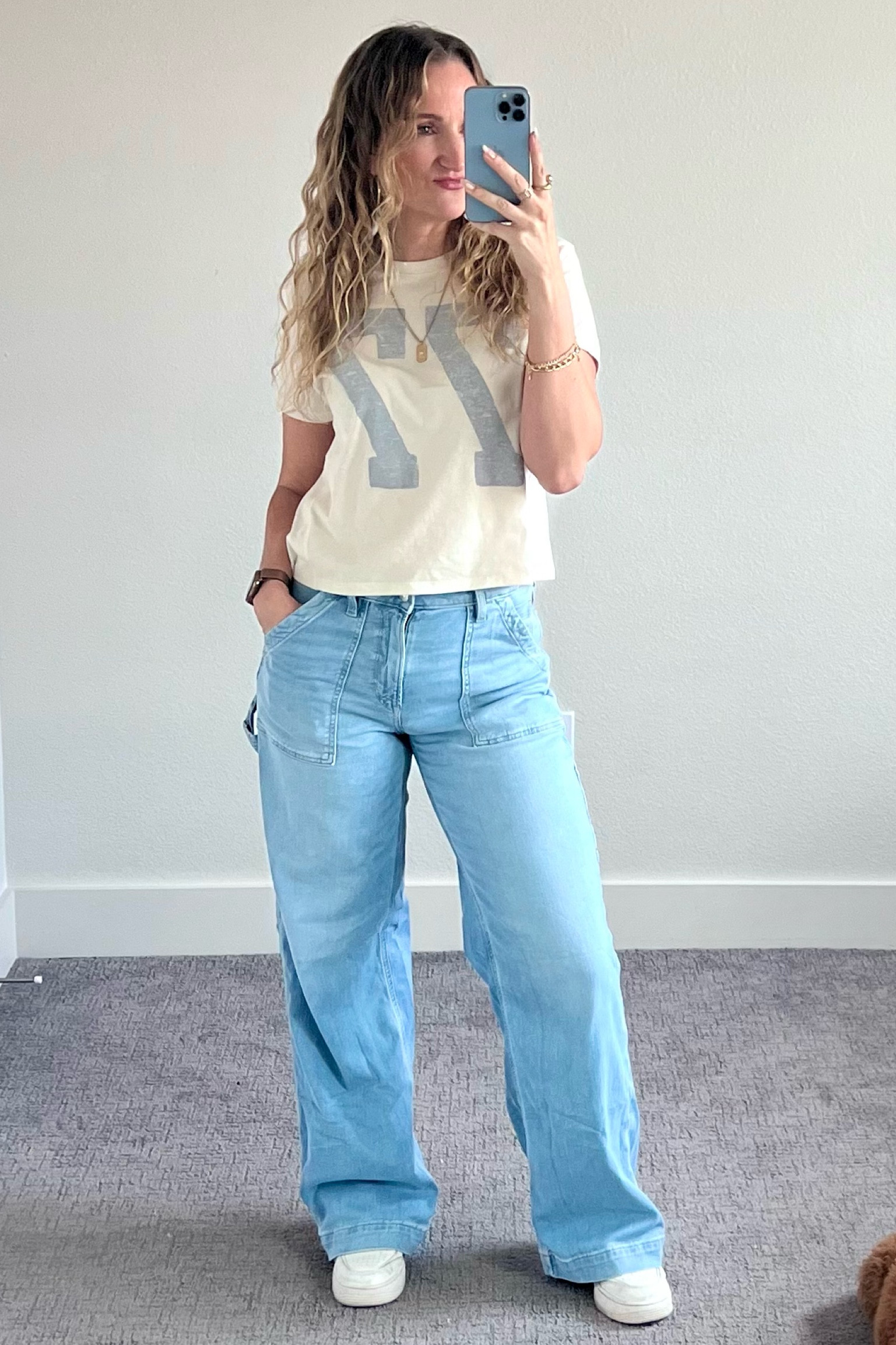Work from home outfit of the day!!!

American Eagle Jeans / graphic tee / graphic crop tee / wfh / casual outfit / or from home outfits / comfortable style 

#LTKFindsUnder50 #LTKStyleTip #LTKFindsUnder100