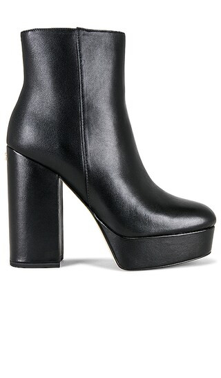 Iona Leather Bootie in Black | Revolve Clothing (Global)