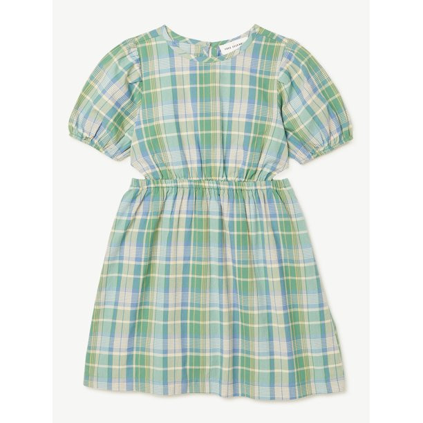 Free Assembly Girls Cut Out Madras Dress, Sizes 4-18 | Walmart (US)