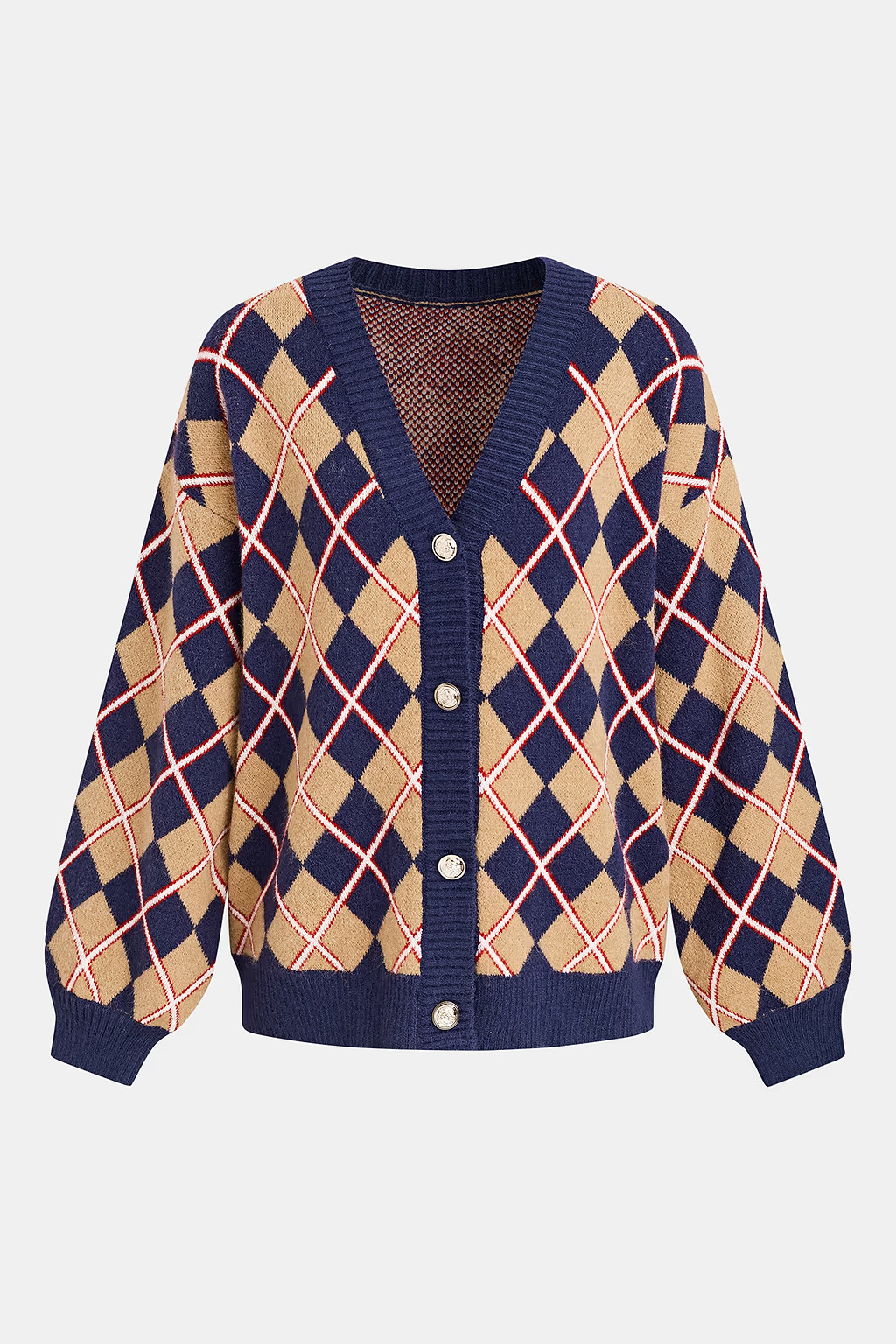 Varsity Vibes Argyle Cardigan | Cupshe US