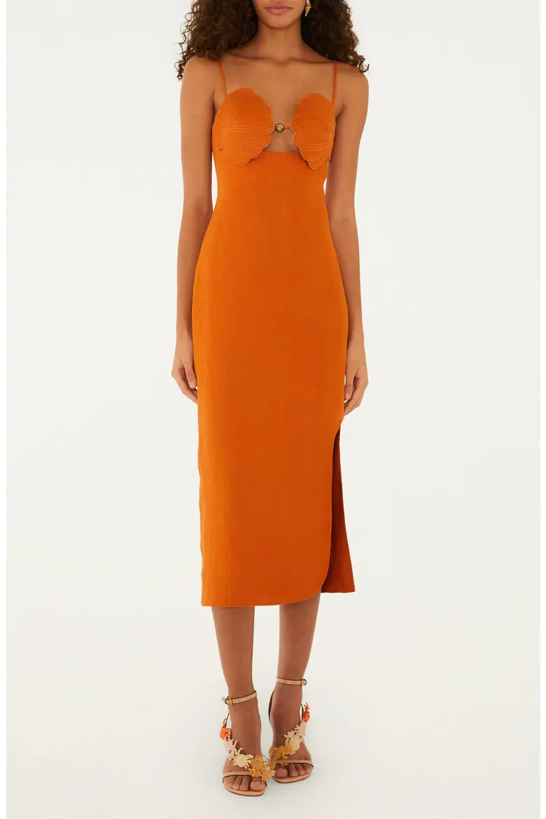 Terra Cotta Sleeveless Midi Dress (Women) | Nordstrom | Nordstrom
