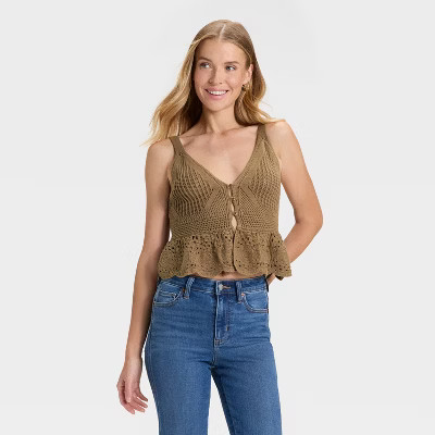 Women's Pointelle Sweater Tank Top - Universal Thread™ | Target