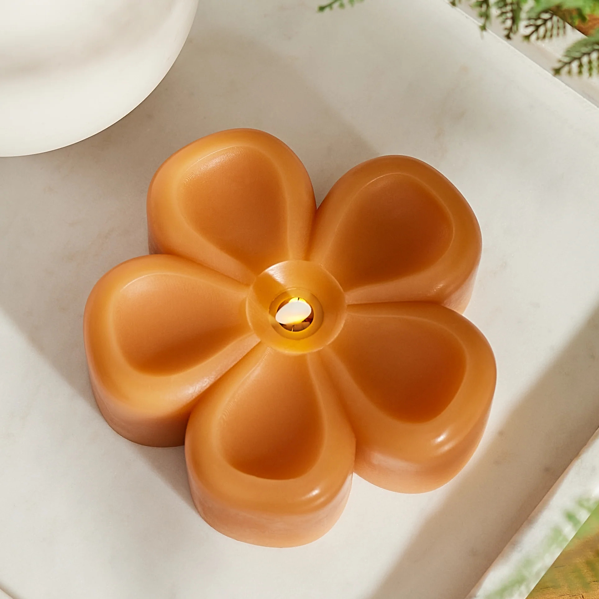 Sunlit Honey Flower Flameless Candle Tealight | Luminara