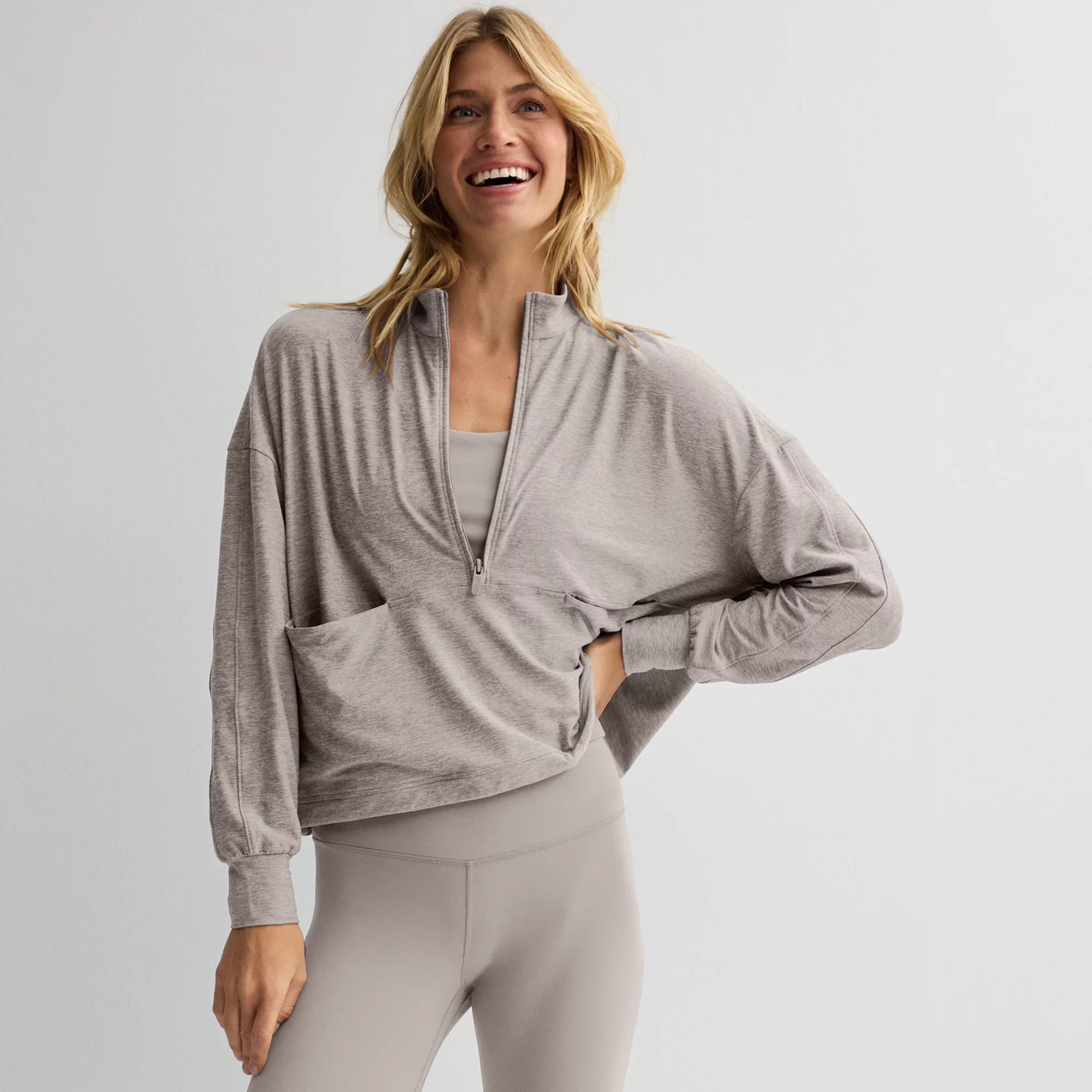 Women's FLX Wander Track Half Zip Popover Sweatshirt | Kohl's
