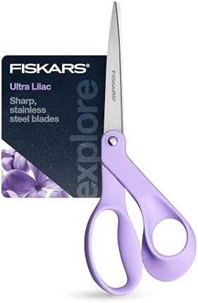 Fiskars Ultra Lilac Scissors, Explore Design Collection, High-Grade Stainless Steel Blades and Er... | Amazon (US)