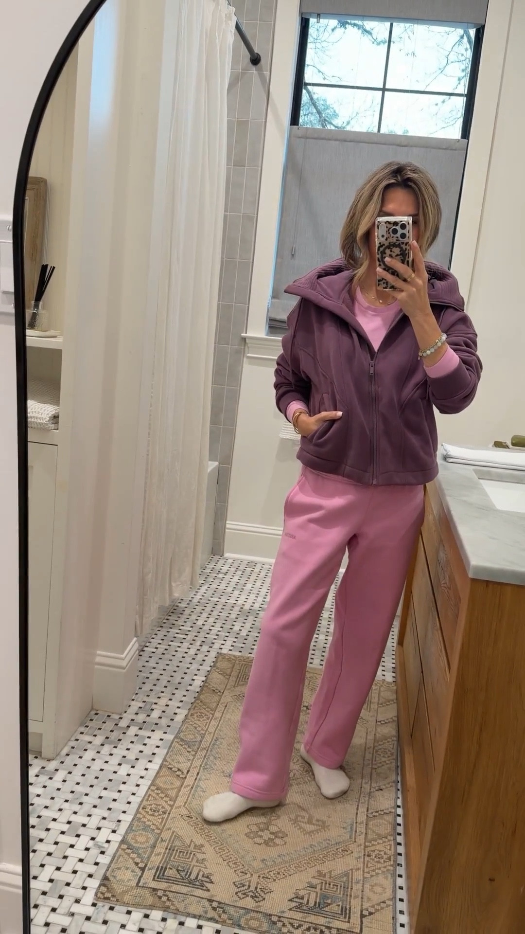 -Spanx cozy fleece hoodie Discount code Fashionedlifexspanx (1st time orders) 
I’m 5’6”
-Aritiza fleece pants, thick and cozy! Sz XS TTS 


#LTKOver40 #LTKmomlife #LTKselfcare