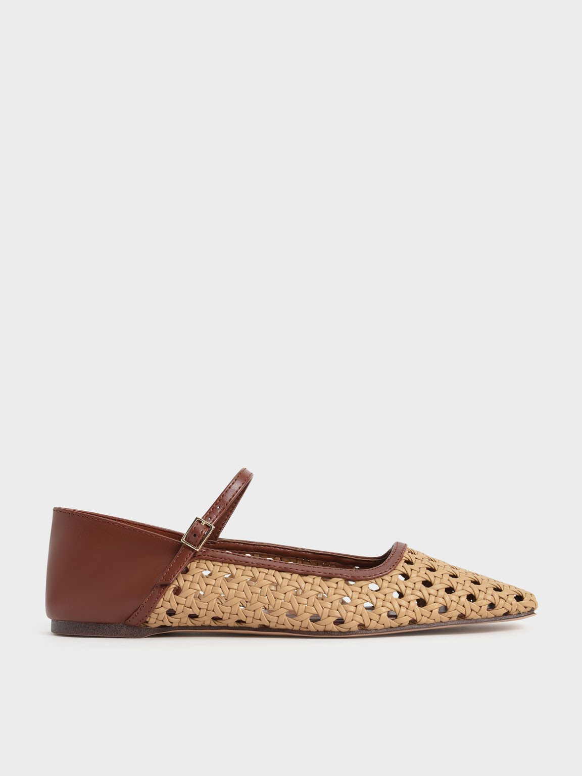 Weave Detail Ballerinas
- Brown | CHARLES & KEITH (US)