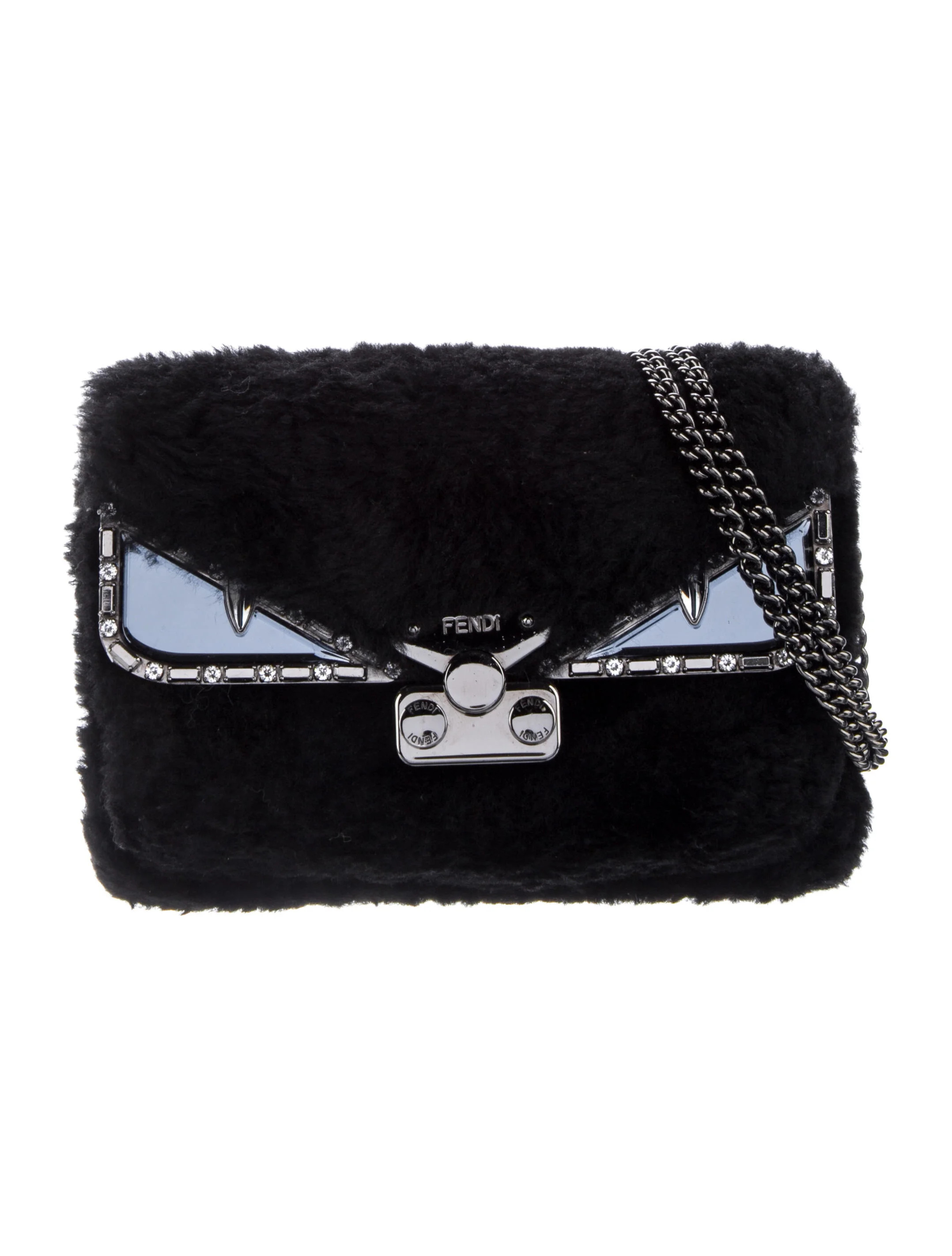 Shearling Monster Chain Shoulder Bag | The RealReal