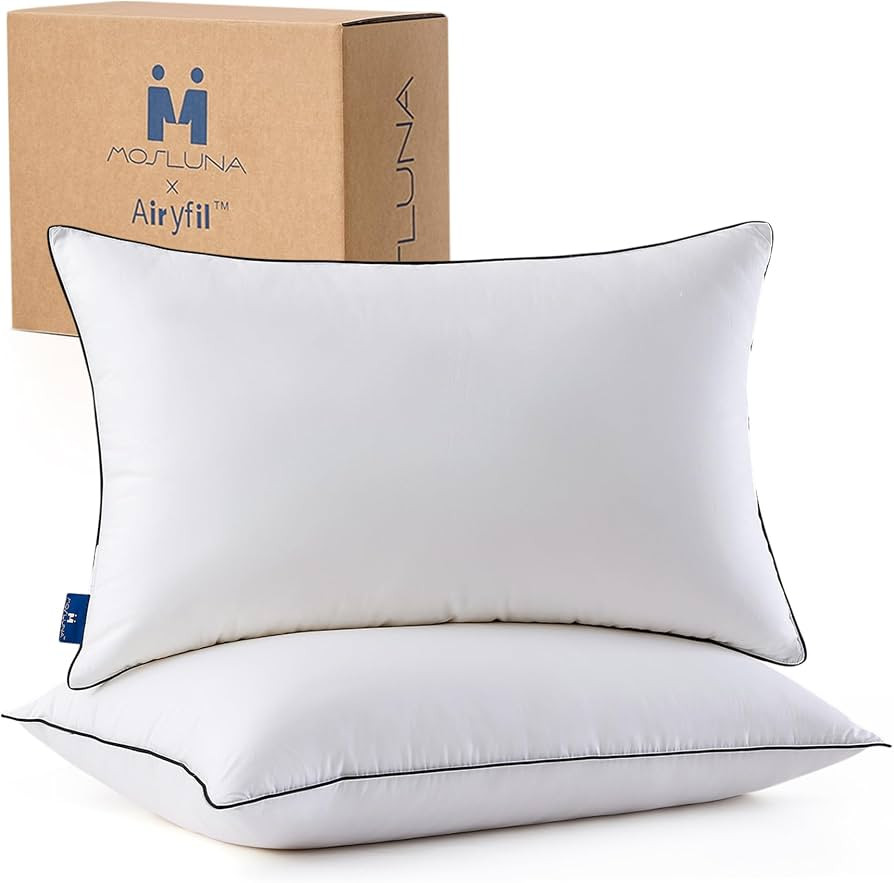 Goose Down Pillows King Size Set of 2, Luxury Hotel Collection Bed Pillow 2 Pack, Airyfil™ Powe... | Amazon (US)