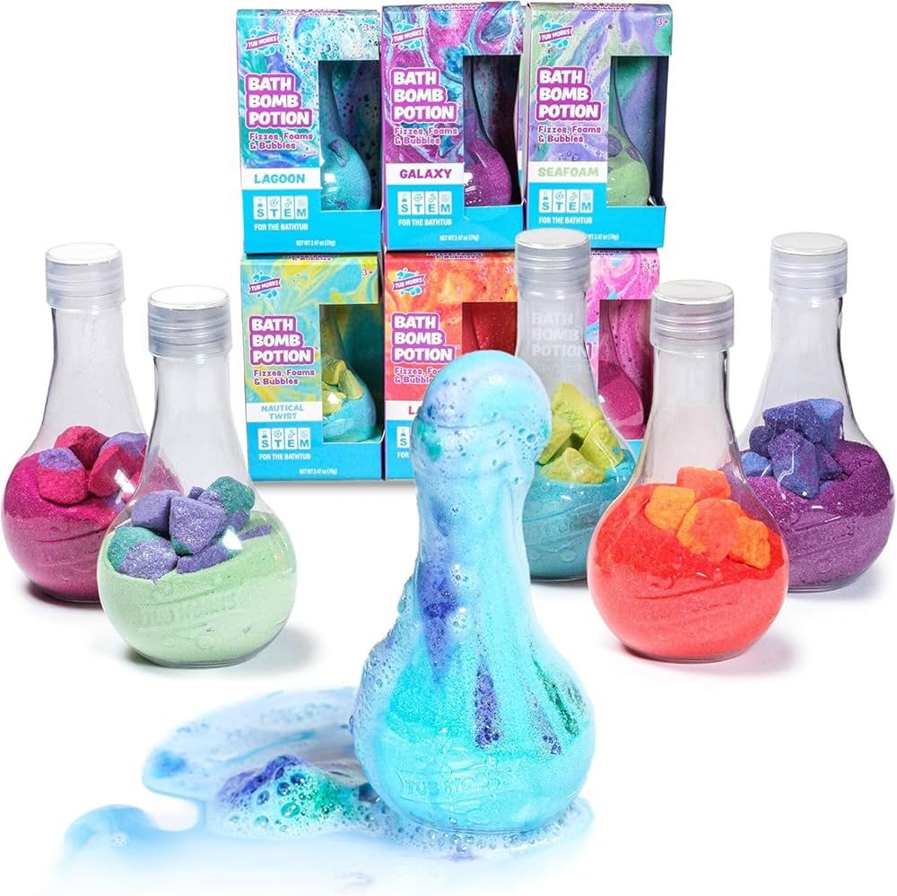 Tub Works® Kids Bath Bomb Potion™ Bath Toy, Variety 6 Pack | Nontoxic | Fizzes, Foams & Bubble... | Amazon (US)