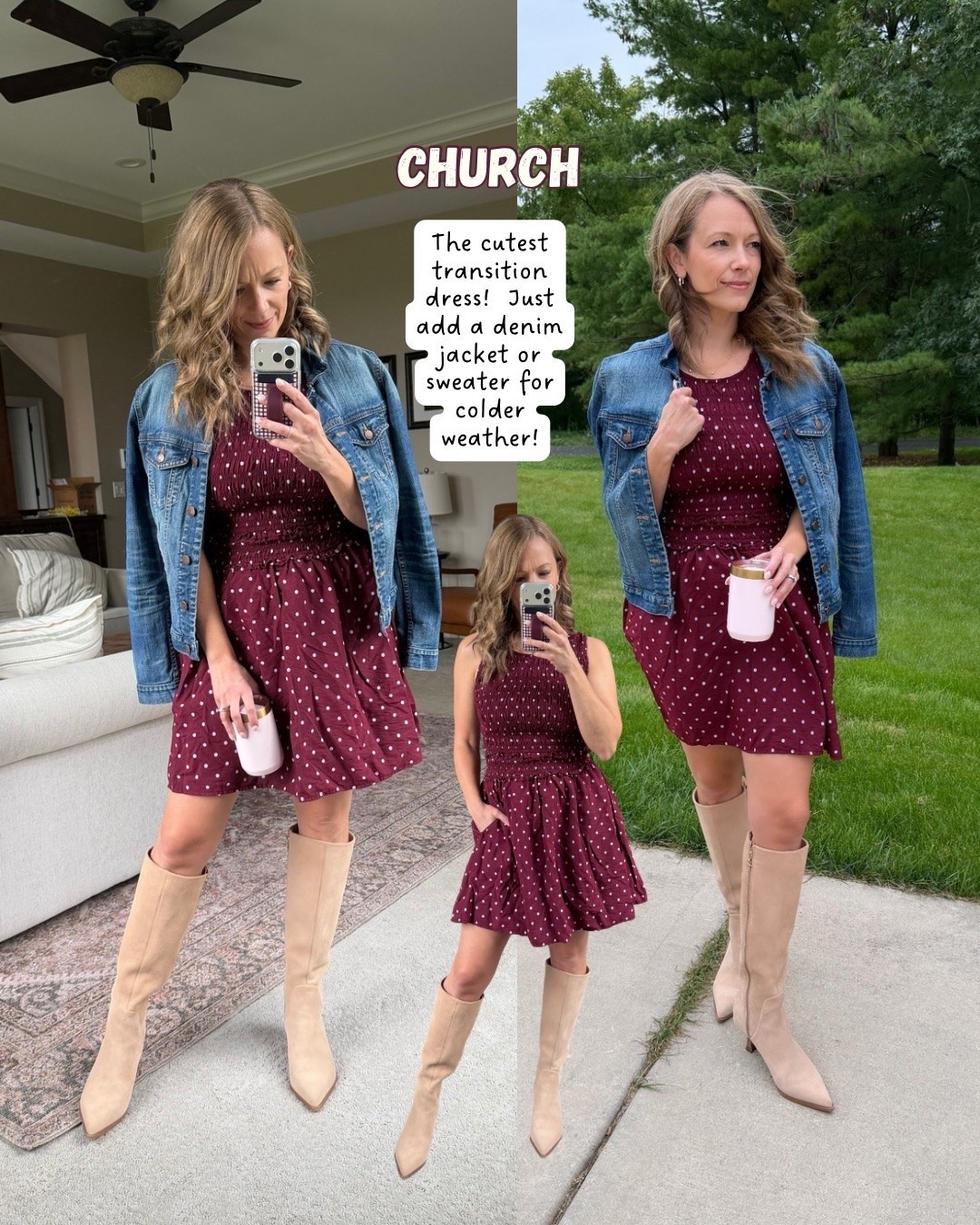 Love this burgundy polka dot Target dress for fall! Just add a denim jacket and boots for cooler weather! I’m in a small.

#LTKSeasonal #LTKmomlife #LTKdayinmylife