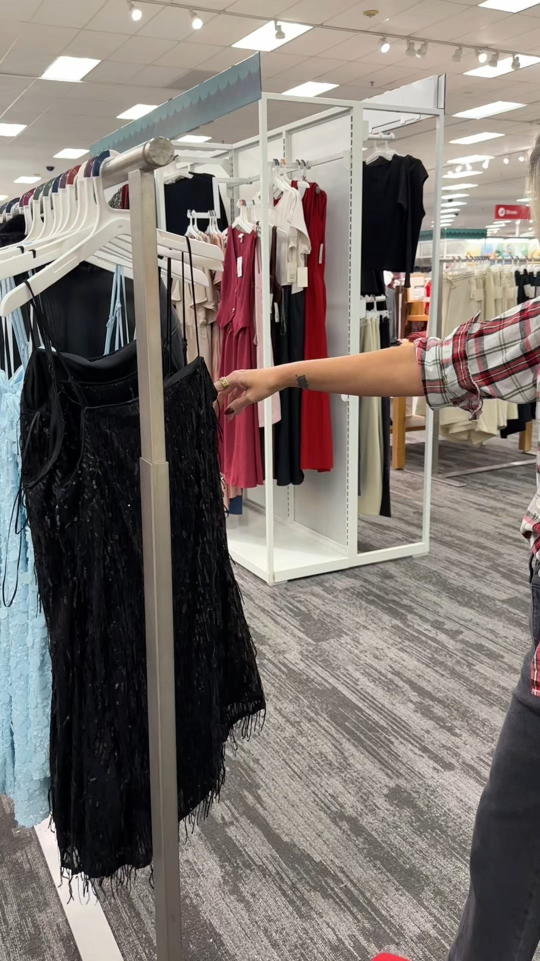 This dress is GOLD! I mean it’s actually black but you know what I mean. I grabbed a small. The sequined fringe is so fun and perfect for the holidays! Even NYE! 

It’s on sale for $24 through Monday! 

The heels are on sale too! 50% off!! 

#LTKSeasonal #LTKSaleAlert #LTKOver40