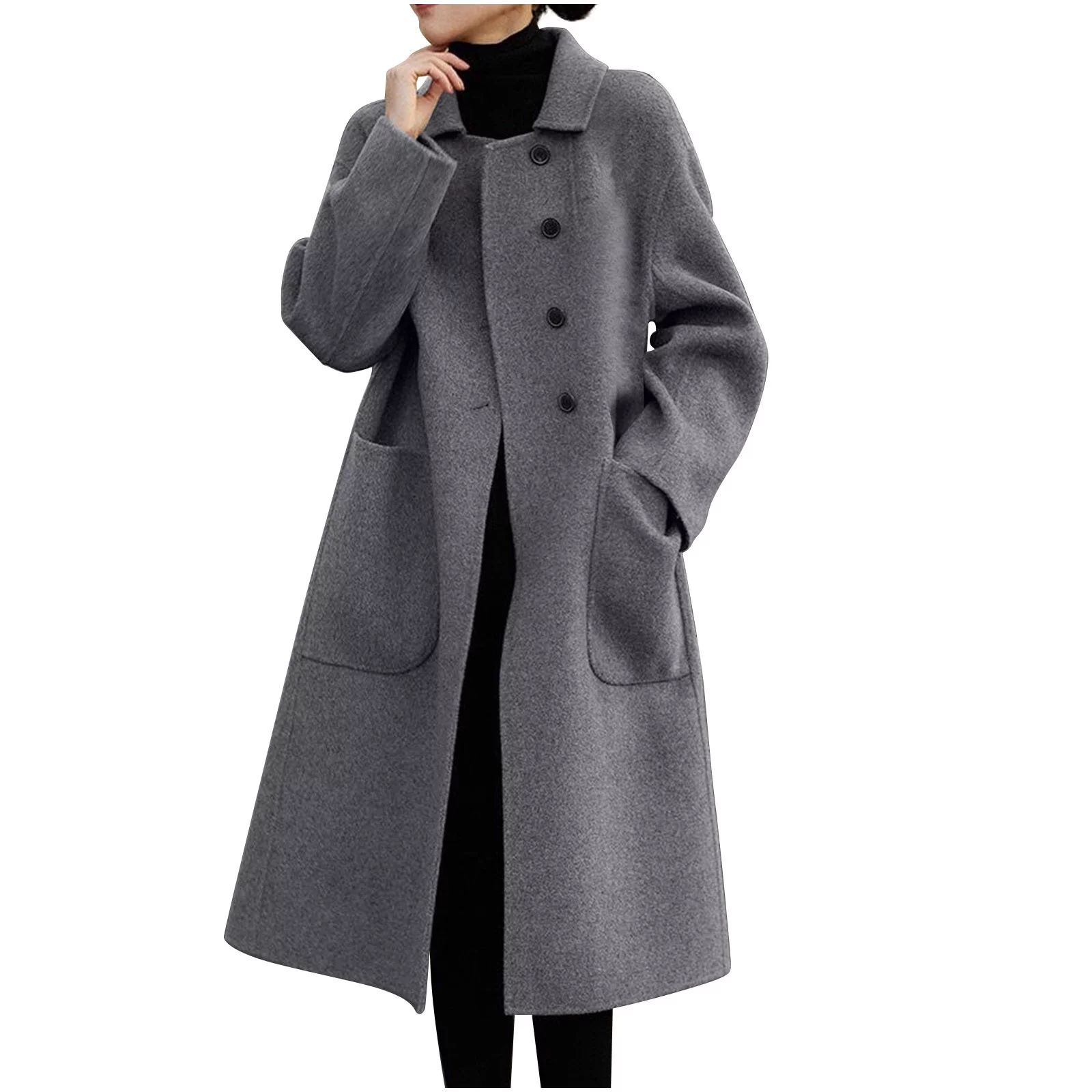 Miluxas Cyber and Monday Deals 50% Off Clear!Womens Oversized Coat Plus Size Clearance Women Casu... | Walmart (US)
