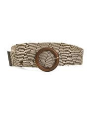 Stripe Stretch Belt With Resin Buckle | TJ Maxx
