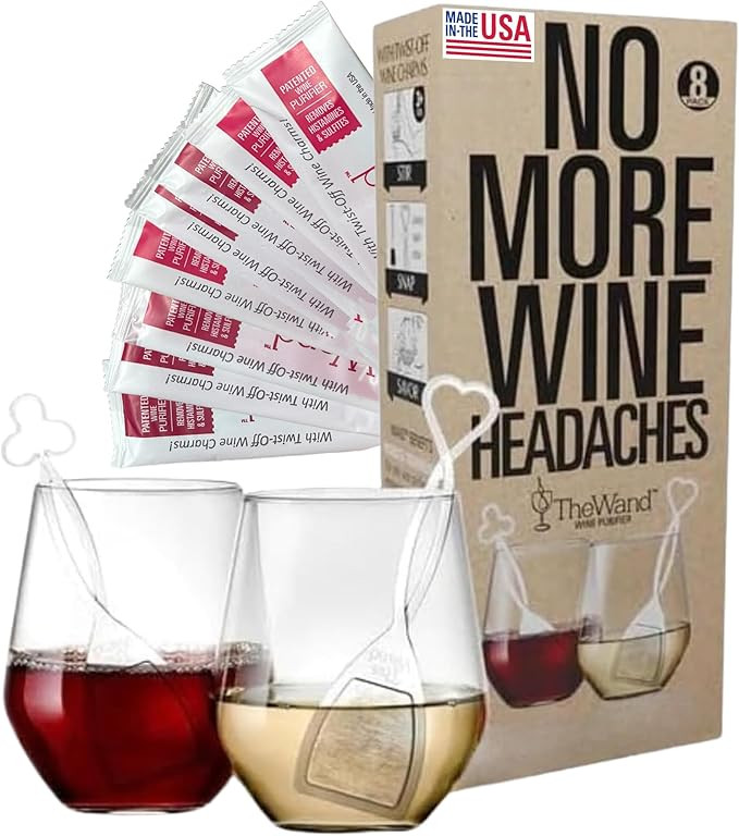 PureWine The Wand Wine Purifier - Red & White Wine Filters for Histamines & Sulfites, Sulfite Rem... | Amazon (US)