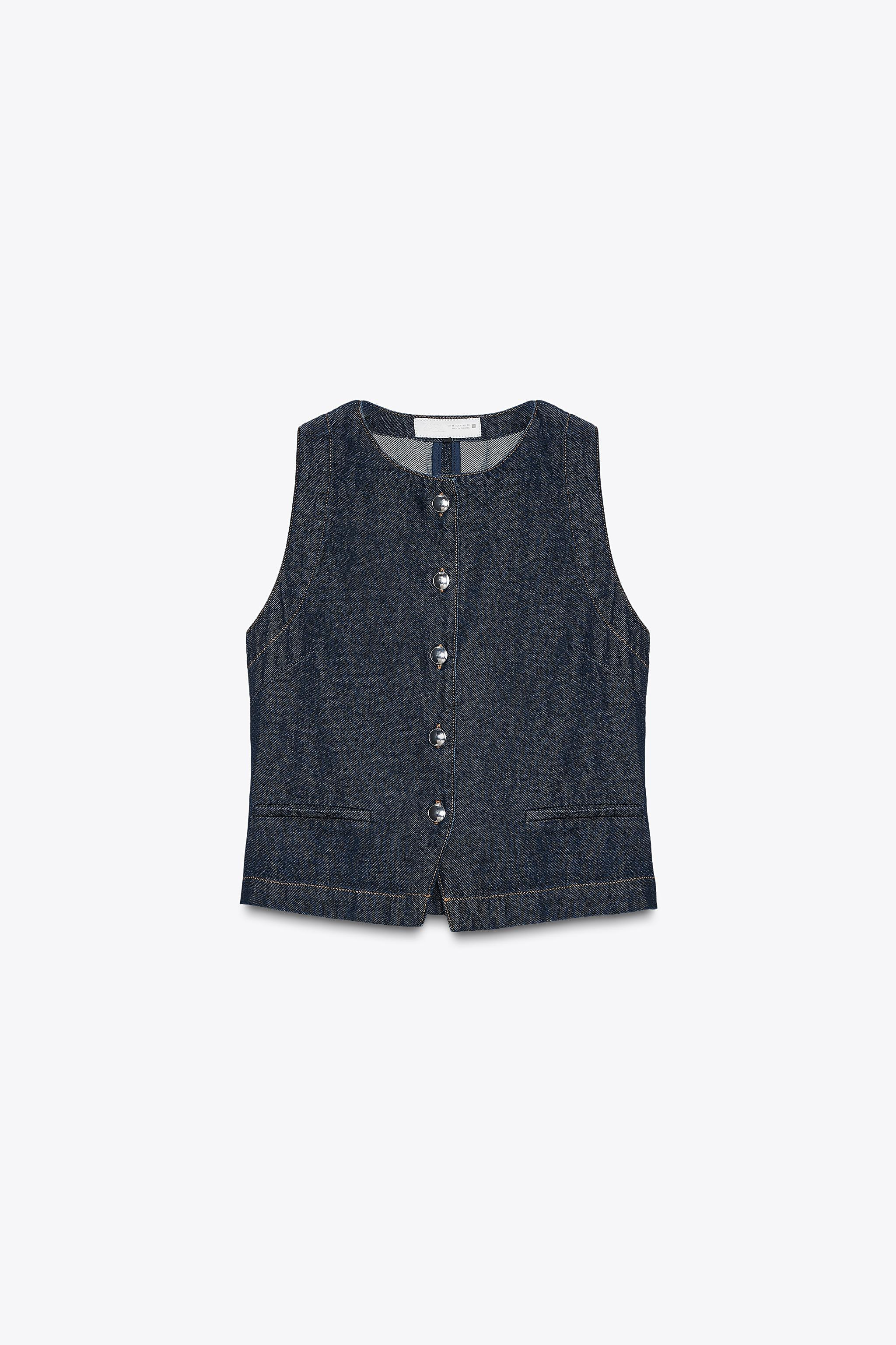 Z1975 FITTED DENIM VEST | Zara US