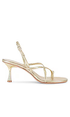 Studio Amelia Agatha 70 Heel in Gold from Revolve.com | Revolve Clothing (Global)