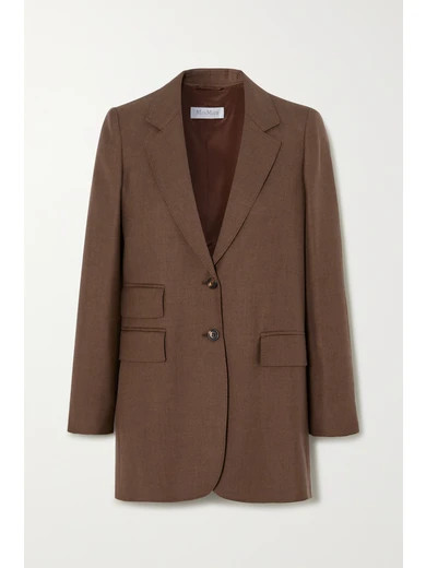 Max Mara - Pagoda Camel Hair And Silk-blend Blazer - Brown | NET-A-PORTER (US)