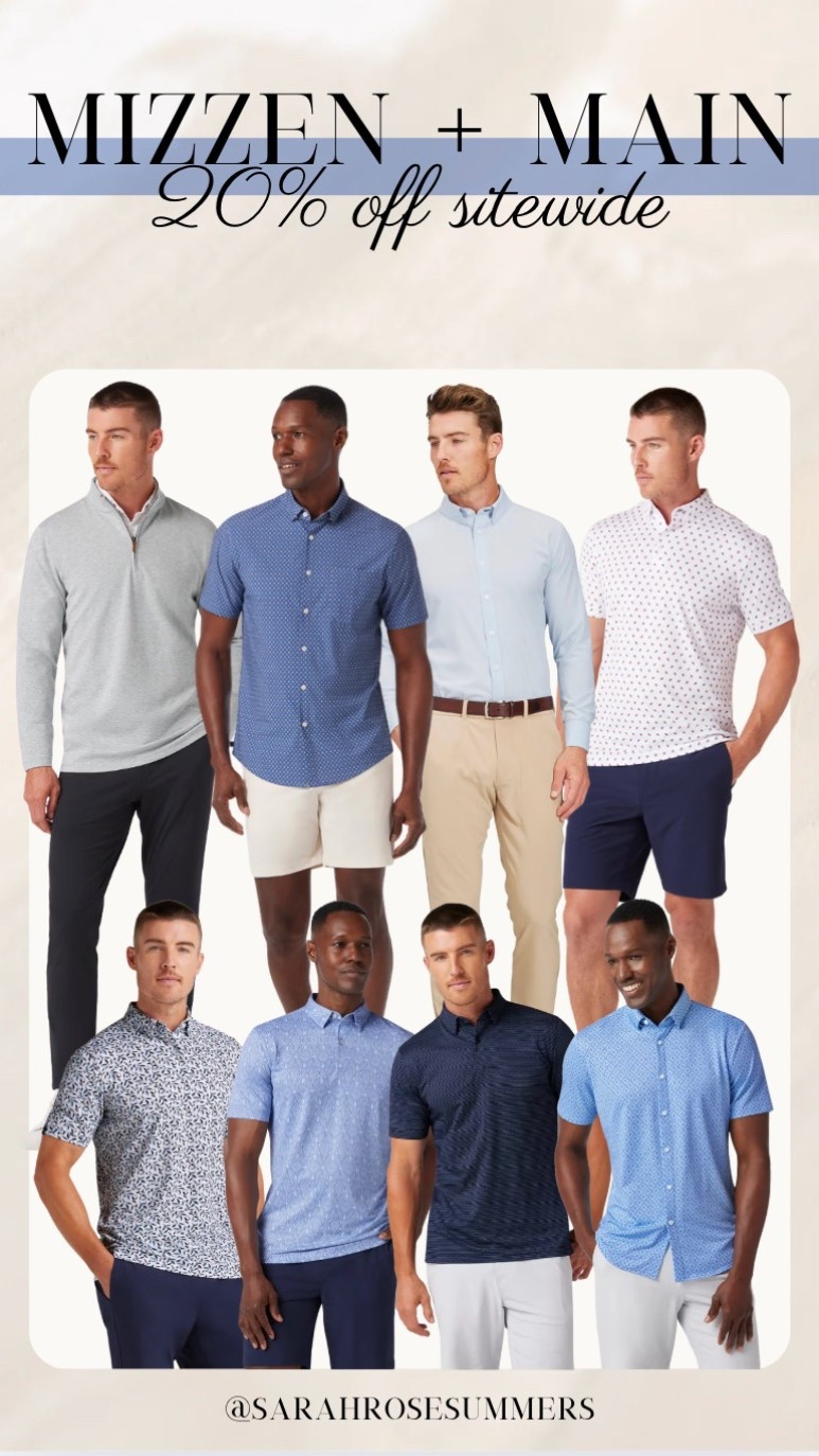 Mizzen and Main 20% off sitewide. Men’s clothes on sale. Men’s pants. Men’s shorts. Men’s polo on sale. Men’s dress shirt on sale. 

#LTKSaleAlert #LTKMens