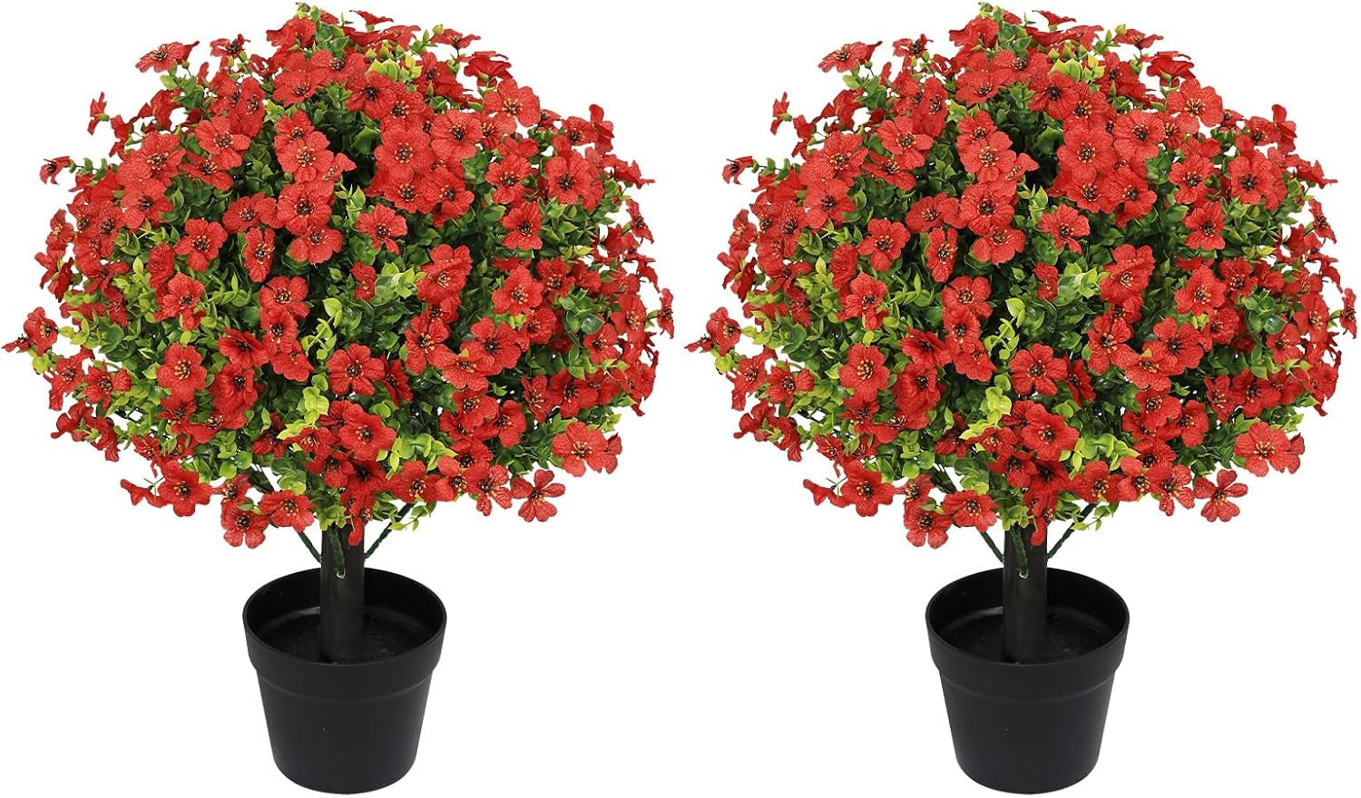 24" Artificial Potted Plants Outdoor, Faux Flowers UV Resistant | Amazon (US)