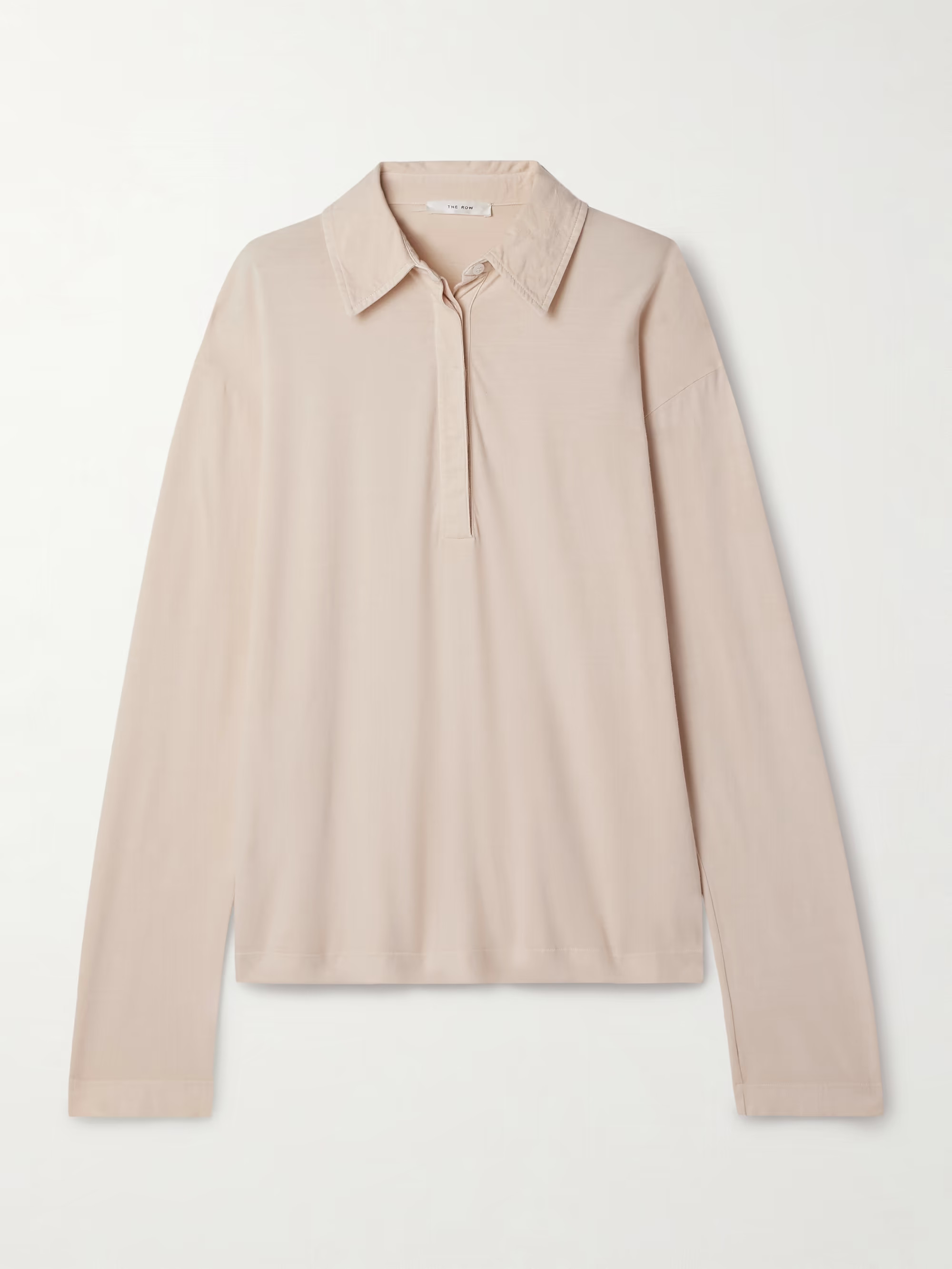 Roddie brushed cotton-jersey polo shirt | NET-A-PORTER (UK & EU)