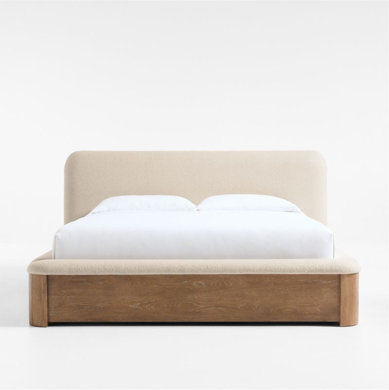 Palermo Wood & Upholstered 2-Drawer King Storage Bed + Reviews | Crate & Barrel | Crate & Barrel